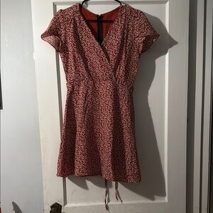 Floral Red Dress